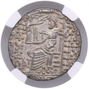 Římská Sýrie (Antiochie) AR Tetradrachm, 46/45 př. n. l. - Q. Caecilius Bassus, prokonzul (46-44 př. n. l.) - NGC Ch AU