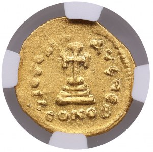 Cesarstwo Bizantyjskie (Konstantynopol) AV Solidus - Herakliusz (AD 610-641), z Herakliuszem Konstantynem - NGC MS