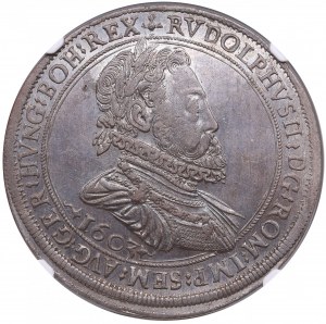 Austria (Święte Cesarstwo Rzymskie, Hall) Taler 1603 - Rudolf II 1576-1612 - NGC AU 58