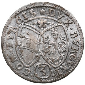 Rakousko (Tyrolsko) 3 Kreuzer 1650 - Ferdinand Karel (1646-1662)