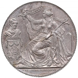 Belgie 2 franky 1856 - francouzská legenda - 25. výročí inaugurace krále - Leopolda I. (1831-1865)