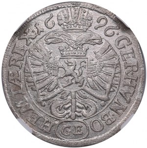 Boemia (Praga) 3 Kreuzer 1696 GE - Leopoldo I (1657 - 1705) - NGC MS 62