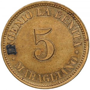 Cuba (Spanish Colony) 5 Centavos token, ND (1882) - Ingenio La Benita, Bermeja Maragliano