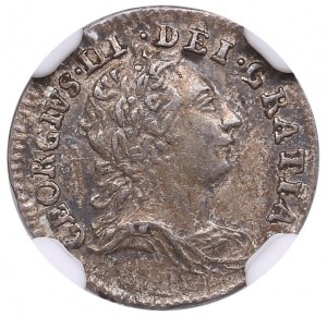 Great Britain (London) 1 Silver Penny (Maundy type) 1763 - George III (1760-1820) - NGC AU 55