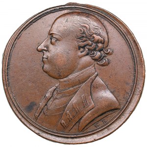 Brytyjski miedziany medal (żeton sentymentalny) z 1774 r. upamiętniający markiza Granby (1720-1770)