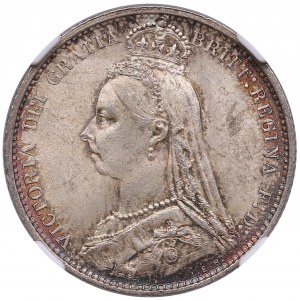 Spojené kráľovstvo 6 pencí 1888 - Victoria (1837-1901) - NGC MS 64