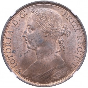 United Kingdom One Penny 1890 - Victoria (1837-1901) - NGC MS 63 RB