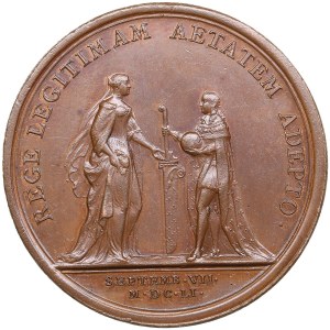 Frankreich Bronzemedaille 1641 - Die Mehrheit des Königs
