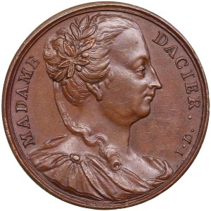 France Bronze Medal (1723-1724) - Famous Men of the Age of Louis XIV - Anne Dacier (1654-1720)