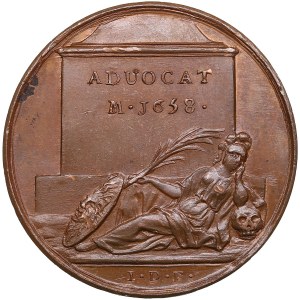 France Bronze Medal (1723-1724) - Famous Men of the Age of Louis XIV - Antoine le Maistre (1608-1658)