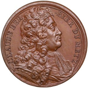 France Bronze Medal (1723-1724) - Famous Men of the Age of Louis XIV - Claude Berbier de Metz (1638-1690)
