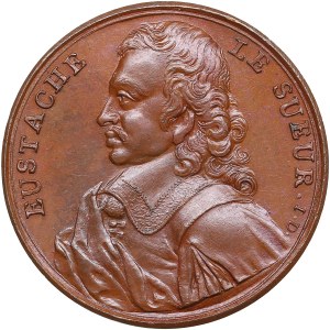 France Bronze Medal (1723-1724) - Famous Men of the Age of Louis XIV - Eustache Le Sueur (1617-1655)