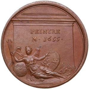 France Bronze Medal (1723-1724) - Famous Men of the Age of Louis XIV - Eustache Le Sueur (1617-1655)