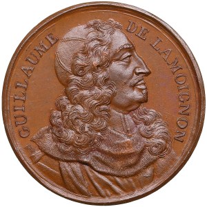 France Bronze Medal (1723-1724) - Famous Men of the Age of Louis XIV - Guillaume de Lamoignon (1617-1677)