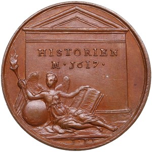 France Bronze Medal (1723-1724) - Famous Men of the Age of Louis XIV - Jaques Auguste de Thou (Thuanus) (1553-1617)_x000