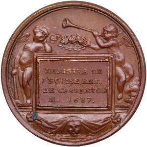 France Bronze Medal (1723-1724) - Famous Men of the Age of Louis XIV - Jean Claude (1619-1687)