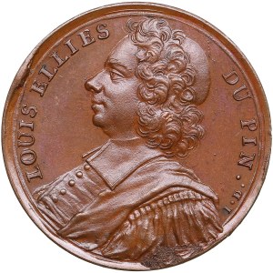 Francie Bronzová medaile (1723-1724) - Slavní muži doby Ludvíka XIV - Louis Ellies Du Pin (1657-1719)