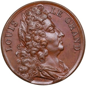 Frankreich Bronzemedaille (1723-1724) - Berühmte Männer aus der Zeit Ludwigs XIV. - Ludwig der Große, Ludwig XIV.