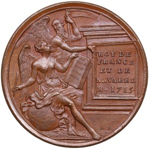 Francie Bronzová medaile (1723-1724) - Slavní muži doby Ludvíka XIV. - Ludvík Veliký, Ludvík XIV. (1638-1715)