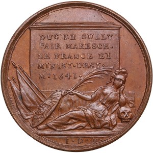 France Bronze Medal (1723-1724) - Famous Men of the Age of Louis XIV - Maximilien de Béthune (1559-1641)