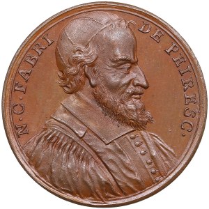 France Bronze Medal (1723-1724) - Famous Men of the Age of Louis XIV - Nicholas-Claude Fabri de Peiresc (1580-1637)_x000