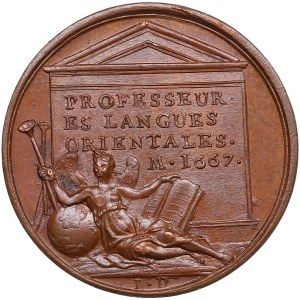 France Bronze Medal (1723-1724) - Famous Men of the Age of Louis XIV - Samuel Bochart (1599-1667)