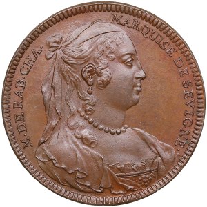 Frankreich Bronzemedaille ND - Marie de Raputin-Chantal, Marquise de Sévigné (1626-1696)