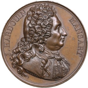 France Bronze Medal 1817 - Jules Hardouin-Mansart (1646-1708)