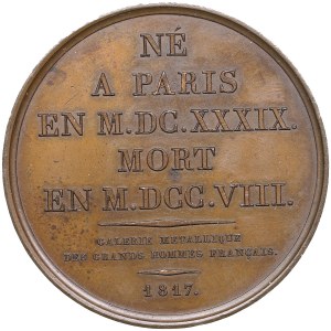 France Bronze Medal 1817 - Jules Hardouin-Mansart (1646-1708)