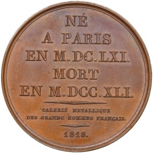 France Bronze Medal 1818 - Charles Rollin (1661-1741)