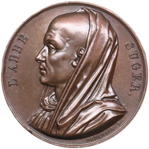 France Bronze Medal 1820 - Suger, abbé de Saint-Denis (1081-1151)