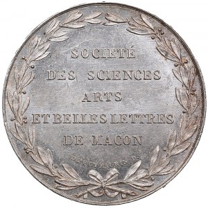 Francja Srebrny Medal ND - Towarzystwo Nauk, Sztuk Pięknych i Literatury Pięknej w Mâcon - Ludwik XVIII (1814, 1815-1824)