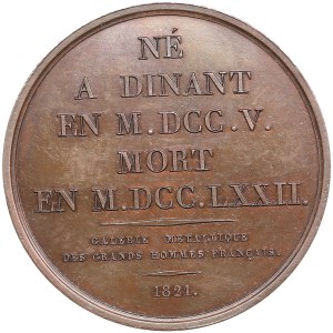 France Bronze Medal 1821 - Charles Pinot Duclos (1704 - 1772)