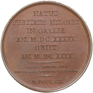 France Bronze Medal 1821 - Jean Racine (1639-1699)