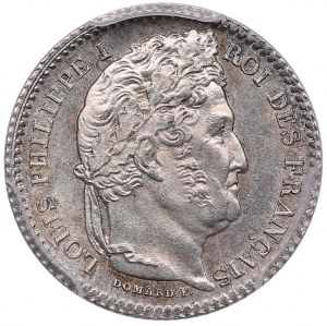 France 25 Centimes 1847 A - Louis-Philippe I (1830-1848) - PCGS MS64