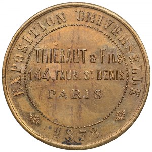 France Brass Advertising Token 1878 - Thiébaut & Fils - World Exhibition 1878