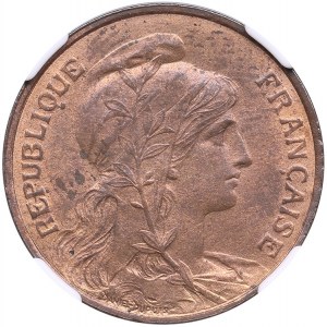 Francja 5 centymów 1911 - Trzecia Republika (1870-1940) - NGC MS 63 RB