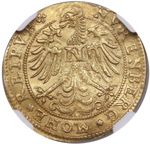 Germany (Nurnberg) Goldgulden 1613 - NGC UNC DETAILS