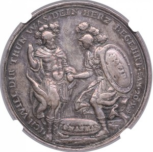 Germany (Augsburg) Silver Medal 1690 - Friendship & Love - NGC XF DETAILS