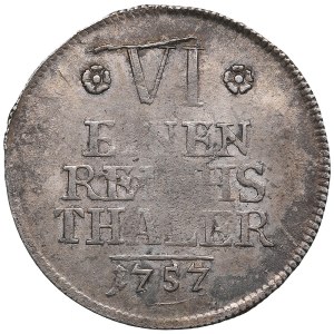 Německo (Braniborsko-Bayreuth) 1/6 Reichstaler 1757 - Charles Alexander (Karl Alexander) (1757-1791)
