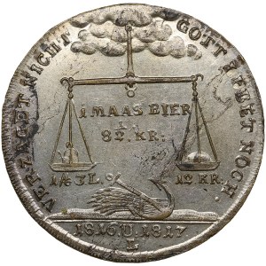 Deutschland Bronze (versilbert) Medaille (Jetton) 1817 - Aufgrund der großen Hungersnot von 1816/17