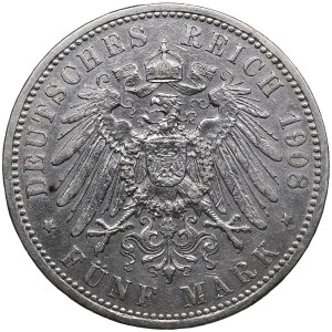 Germany (Prussia) 5 Mark 1908 A - Wilhelm II (1888-1918)
