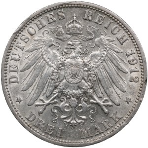 Německo (Prusko) 3 Marka 1912 A