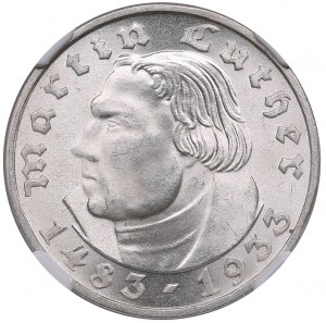 Germania (Terzo Reich) 2 Reichsmark 1933 F - Martin Lutero - NGC MS 64