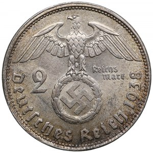 Nemecko (Tretia ríša) 2 ríšske marky 1938 B