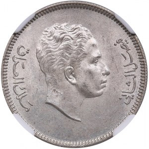 Iraq, Hashemite Kingdom (Royal Mint, London) 20 Fils AH 1372 / 1953 - Faisal II (1939-1958) - NGC MS 62