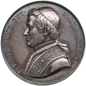 Taliansko, Papale (Stato pontificio) AR Medaila ND - Pius IX (1846-1878)