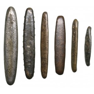 Laos, Kingdom of Lan Xang (Lanchang) - Collection of money ingots, 16th - 19th century (6)