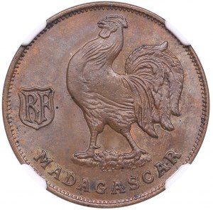 Madagascar 1 Franc 1943 - NGC MS 63 BN