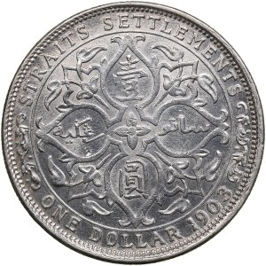 British Malaysia (Straits Settlements) Dollar 1903 B - Edward VII (1901-1910)